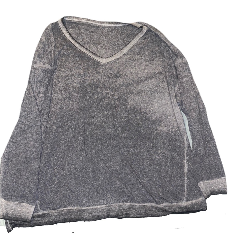 Elegant V-Neck Gray Sweater for Women